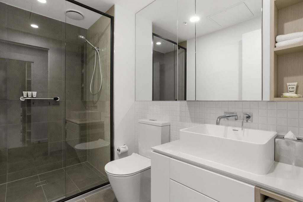 Bathroom in 1 bedroom apartment at The Sebel Moonee Ponds