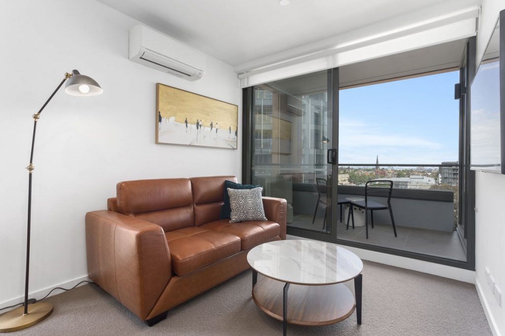 Lounge and balcony at The Sebel Moonee Ponds