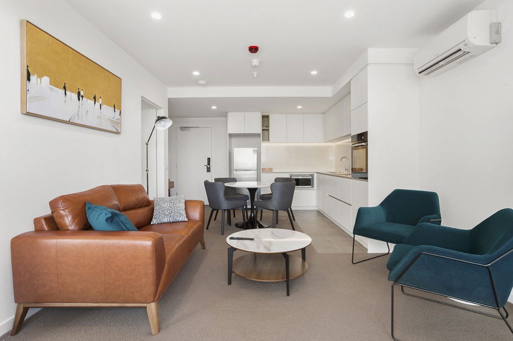 Lounge and kitchen at The Sebel Moonee Ponds