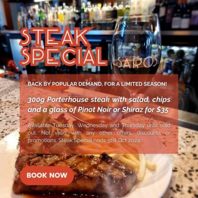 Saros Bar and Dining New Steak Special